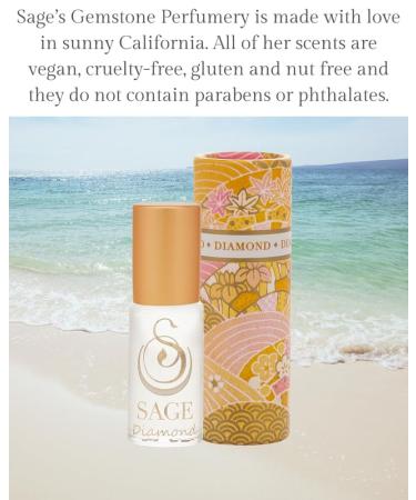 Diamond Perfume Oil Roll-On by Sage- 1/8 oz Vegan & Cruelty-Free Subtle Scent Sandalwood White Amber Musk Diamond 1/8 Oz Perfume Oil Roll-On - Buy Online on GoSupps.com