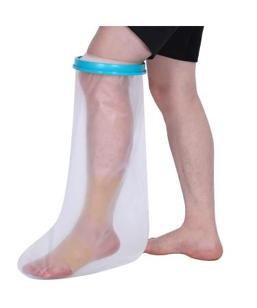 Cast Cover for Shower Leg Adult, Waterproof Cast Protector for Foot, Reusable Shower Boot Cast Bag for Leg Cast, Leg Cover for Showering After Surgery, Watertight Seal to Keep Cast and Bandage Dry