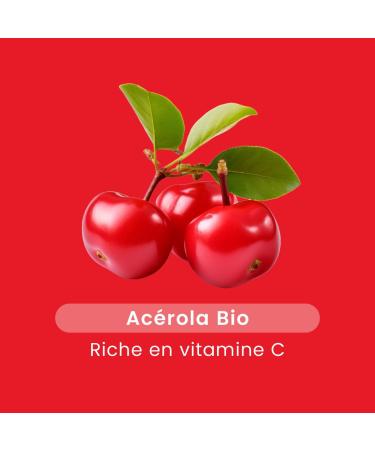 Santarome - Ac rola Bio 1000 - Compl ment alimentaire tonifiant - R duit la fatigue - Enrichi en Vitamine C - 60 comprim s - Vegan - Made In France - Buy Online on GoSupps.com