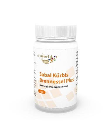 Vita World Sabal (Saw Palmetto) + Nettle + Nuclear Pumpkin 270mg + 60 Capsules Made in Germany