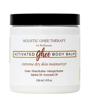 Activated Ghee Body Oil/Balm | Shea Moisturizer | Moisturizer for Extra Dry Skin | Innovative New Formulation | Ghee Shea Butter Coconut Oil | After Sun Moisturizer (8 oz)