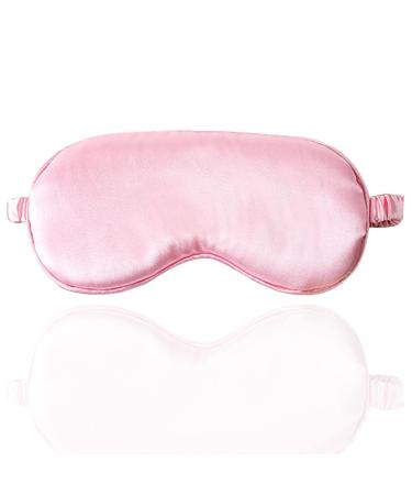 Pink Sleep Eye Mask for Sleeping Soft and Comfortable Fabric Eye Shade Cover for Travel Nap Night