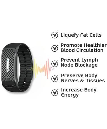 Matteo Ultrasonic Body Shape Wristband: Lymph Detox Magnetic Bracelet for Men and Women - Black - Buy Online on GoSupps.com
