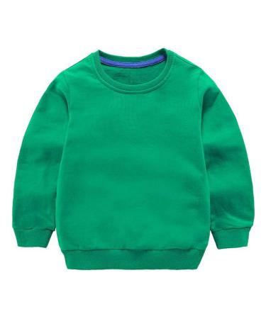 Taigood Kids Jumper for Boys Cotton Sweatshirt Long Sleeve T Shirts Pullover Autumn Winter Age 1-7 Years 3-4 Years Green