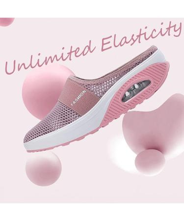 Hopomart Women's Air Cushion Slip-On Walking Shoes - Orthopedic Diabetic Shoes for Swollen Feet - Size 8.5 Black - Buy Online on GoSupps.com