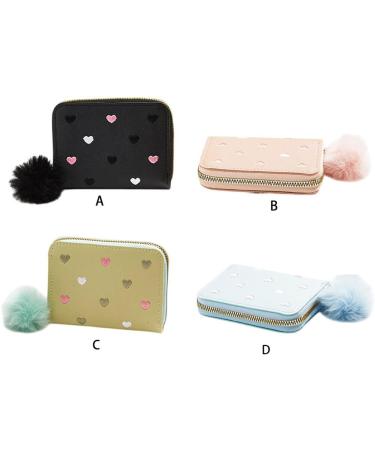 Portefeuille court et fin pour enfants avec de jolis c urs brod s pour filles porte-cartes pour enfants organisateurs d'argent porte-cartes de cr dit en PU B - Buy Online on GoSupps.com