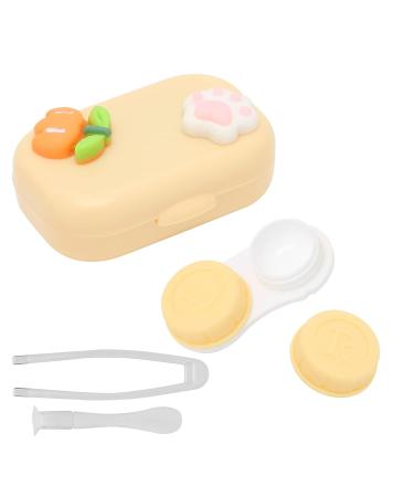 Dekaim Cute Portable Contact Lens Case Holder - Yellow Storage Set for Travel & Everyday Use | International Shipping Available - Buy Online on GoSupps.com