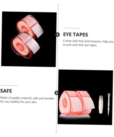 Beavorty 2 Roll lace double eyelid sticker women eye tape Invisible Double Eyelid Tape Instant Eye Lift Strips for women eyelid lifter strip makeup tape makeup set double eyelid fiber eyes - Buy Online on GoSupps.com