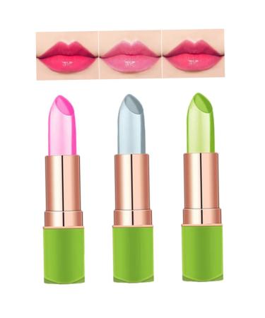 Color Changing Lipstick - 3pcs Aloe Vera Moisturizer Balm | Long Lasting Temp Color Change Lip Gloss - Shop Internationally - Buy Online on GoSupps.com