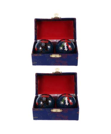 Fomiyes 2st handballs for stress reduction baoding iron balls Hand exercise handballs train baoding balls hand massage ball health chinese balls fitness massage device Chinese style