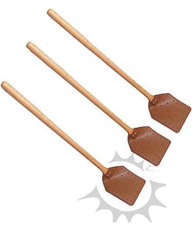Lizusidtsy PU Leather Fly Swatter Heavy Duty Manual Fly Swatter with Wood Handle Leather Fly Swatter for Indoor and Outdoor Reusable - Buy Online on GoSupps.com