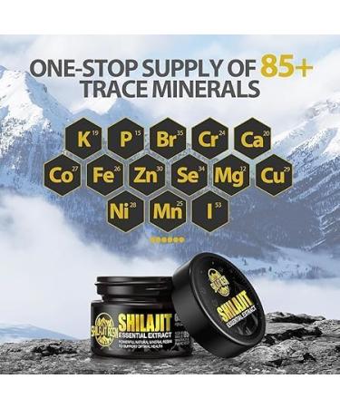 Shilajit Original Himalaya R sine Shilajitn Hautement Concentr e R sine Shilajit Naturelle avec Plus de 85 Oligo- l ments et Acide Fulvique pour Homme et Femme (50G) - Buy Online on GoSupps.com