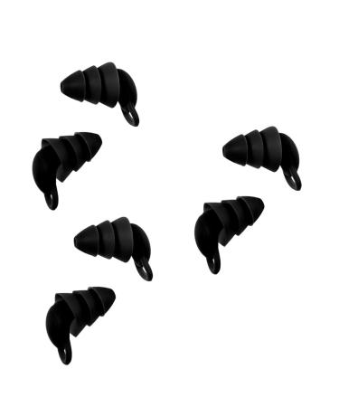 FOMIYES 3 Pairs Anti Noise Earplugs Anti-Noise Earplugs Sound Blocking Ear Plugs Waterproof Ear Plugs Work Earbuds Reusable Ear Plugs Travel Mute Dormitory Supplies Blackx3pcs 1 Count (Pack of 1)
