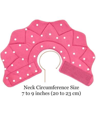 SunGrow Soft Cat Recovery Cone Collar for Easy Nail Cutting - Pink Polka (S 7.5-9 Neck) - Buy Online on GoSupps.com