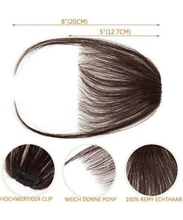 Clip in Fringe Bangs Human Hair #2 Dark Brown (3g) - Buy Online on GoSupps.com
