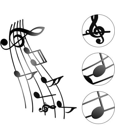 LIFKOME Sign Wall Decor Musical Note Pendant Decor Emblems Music Notes Silhouette Wall Art Home Wall Ornament Metal House Black 40x21.5cm - Buy Online on GoSupps.com