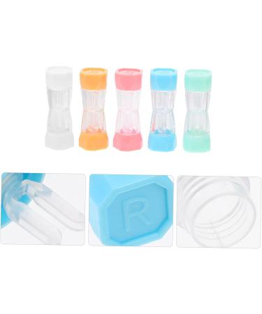 Solustre 5-Pack Contact Lens Containers - Colored & Fake Lenses Travel-Friendly Makeup Remover | Durable ABS Plastic - Buy Online on GoSupps.com