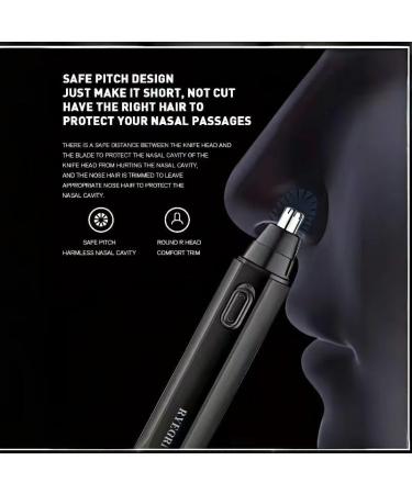 Buy Electric Nose Hair Trimmer - USB Rechargeable Painless Eyebrow & Facial Hair Trimmer for Men & Women Washable Double Edged Blade (Black) | Fast International Shipping - Buy Online on GoSupps.com