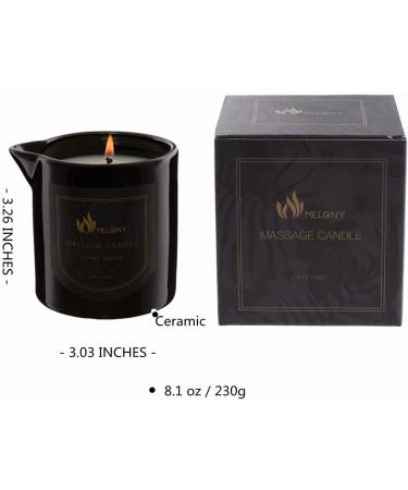 MELONY Massage Oil Candle 8.1 oz - BlackBerry & Bay Scent - Relaxing Body Massage Candle for Home Spa - Great Gift for Men & Women - Buy Online on GoSupps.com