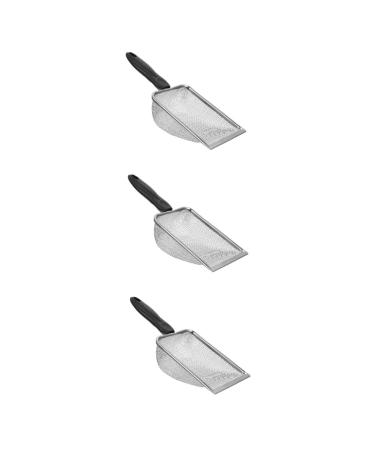Sosoport 3 Pcs Climbing Pet Sand Excrement Shovel Tortoise Terrarium Tank Kit Stainless Steel Supplies Gecko 27X10X5CMx3pcs Blackx3pcs