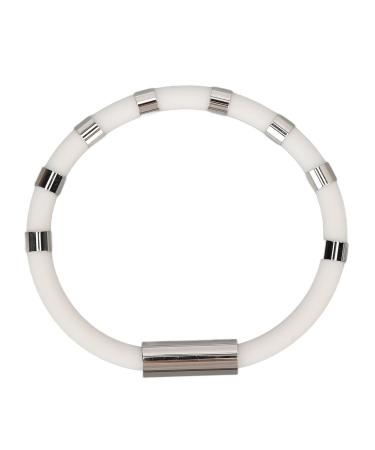 Penrux anti-statics bracelet silicone 8 loops static bracelet remove static anti-static bracelet bracelet adjustable anti-statics bracelet for women and men (white)