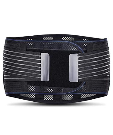 Self-warming steel platter false protection cold protection heating elastic compression heat lumbar pear belt waist/abdominal support (black L) Black L