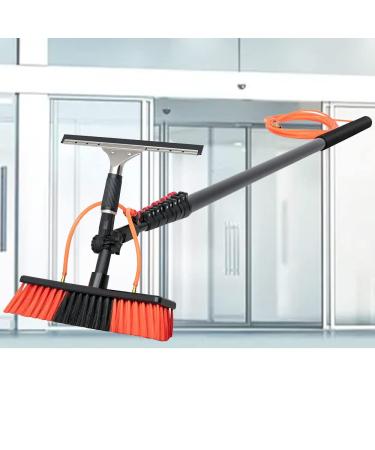 Window Wiper Cleaner Bright Tool with Water Spray Household Cleaner Kit High Window Glass Cleaning Brush Rotatable Brush Head 7.2M(24FT)