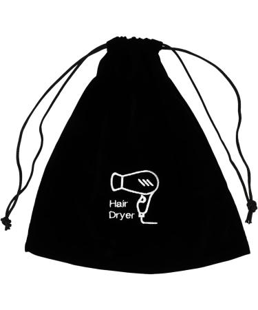 Healeved 10 Pcs Hair Dryer Storage Bag Purse Organizer Bags Hair Jewels Portable Dryers Pouch Black Flannel - Buy Online on GoSupps.com