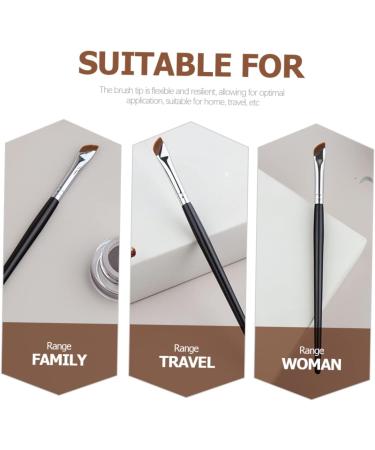 KALLORY 6pcs Eyebrow Brush Gel Eyeliner Gel Liner Eyeliner Makeup Supplies Cosmetic Brush Flat Head Miss Die 16X1CM As Shown - Buy Online on GoSupps.com