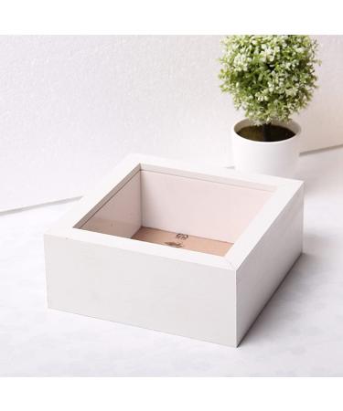 7x7 White Shadow Box Frame - Deep Display Case for Dried Flowers, Crafts, Wedding Memories, and More - Wall & Tabletop Shadow Box - Buy Online on GoSupps.com