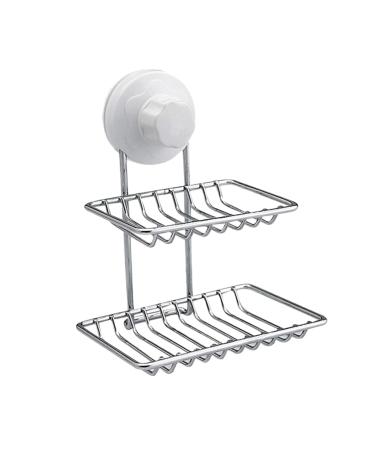 Ciieeo vacuum No punching Vacuum Suction Cup Soap dish soap dish Soap Holder soap holder Soap Box Soap Dish Holder double layer Waterproof Soap Dish Holder Soap Dish water proof