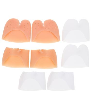 LALAFINA 4 Pairs Toe Cover Silicone Remover Foot Protectors for Feet Silicone Toe Sleeves Metatarsal Cushioning Silicone Pointe Toe Pad Cushioning Toe Caps Feet Pads Anti-wear Pads