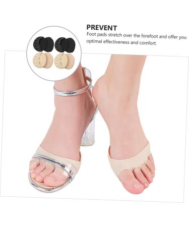 FRCOLOR 12 Pairs High Heels Forefoot Pad Black Clear Heels Toe Topper Liner Sock Toe Cushions for High Heels White Heel of Men's Sandals Open Toe Socks Heel Pad Man Absorb Sweat Cotton - Buy Online on GoSupps.com