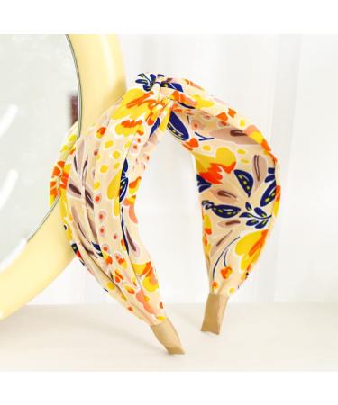 Chicmo 2-Pack Floral Twist Headbands - Fashion Fabric Hairbands for Face Wash, Travel, Vacation, Shopping - Buy Online on GoSupps.com
