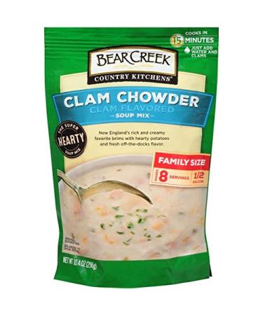 Bear Creek Clam Chowder Soup Mix - Just Add Water & Clams - 3 Pack (10.4 oz each) - Makes 8 Servings per Bag - Buy Online on GoSupps.com