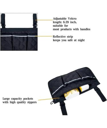 yuoseg Wheelchair Armrest Side Storage Bag Suitable for Most Walking Wheels and Mobile Equipment - Buy Online on GoSupps.com