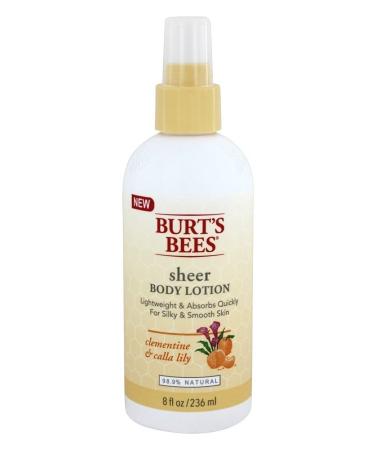 BURTS BEES Sheer Body Lotion - Clementine And Calla Lily 8 FZ Clementine And Calla Lily 8 Fl Oz (Pack of 1)