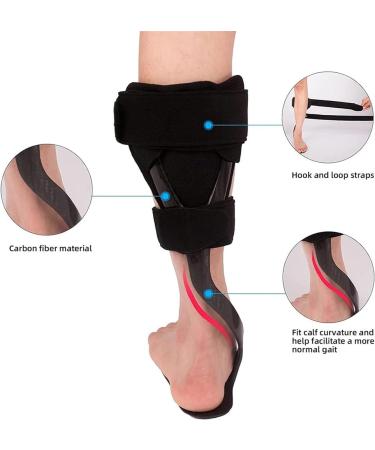 Carbon Fiber Foot Drop Bracket | Ankle Orthosis Splint Support for Stroke & Hemiplegia | Gait Assist - Left Color - Buy Online on GoSupps.com