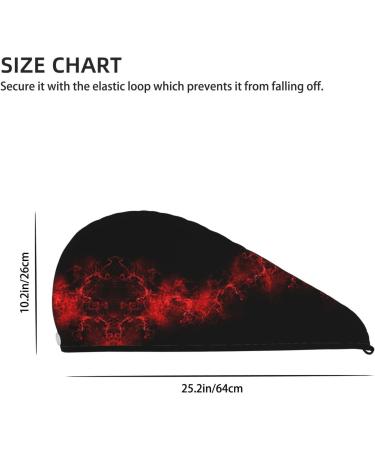 Explosion Burst Red Black Coral Velvet Dry Hair Cap | Unisex Wet Towel Wrap | Perfect for Home Pool Parties & Beach Accessory - Buy Online on GoSupps.com