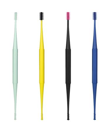 4 Pcs Ear Cleaning Tool Spiral Double Head Ddesign Ear Cleaning Tool Ear Wax Pickers with Soft Silicone Brush for Ear Cleaning