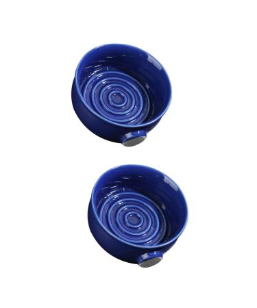 2 pieces of shaving bowl ceramic razor container for shaving soap travel shaving cream razor soap for men shaving foam shaving cup of shaving cups shaving cup of bowl 11.5x11.5cmx2pcs bluex 2 pieces