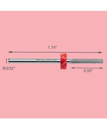 BITNBITH Nail Drill Bits Safety Cuticle Nail Buffer Bit 3/32" Tungsten Carbide Professional Drill Bit for Nail Prepare Nail Bed File Dead Skin Cleaning Manicure 2-Way Rotate For Nail Home Salon Fine Fine-Flat - Buy Online on GoSupps.com
