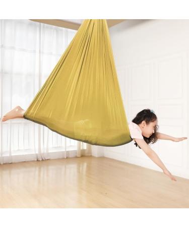 Ssimoo Children Sensory Full Body Socks for Autism - Stretchy & Breathable Body Sox for Stress Reduction in Young Girls - 100x280cm Gold - Buy Online on GoSupps.com