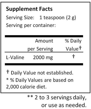 L-Valine Pure Powder (227g (8.0 oz)) 8 Ounce (Pack of 1) - Buy Online on GoSupps.com