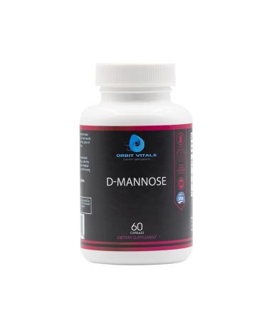 Orbit Vitals D-Mannose with Cranberry, Dandelion & Hibiscus Extract - Aids in Bladder, Urinary Tract Support, Flush Impurities - Ultra Absorption Gluten Free & Non GMO | 60 Capsules