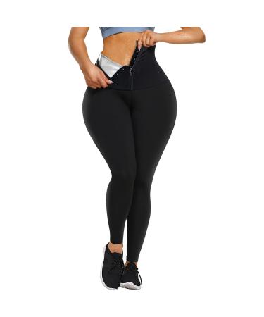 SCARBORO Sauna Sweat Pants for Women High Waist Compression Slimming Weights Thermo Legging Workout Body Shaper Sauna Suit Black 3X-Large