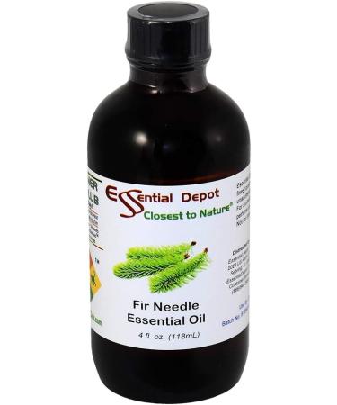 Fir Needle Essential Oil - 4 oz GC/MS Tested - Pure Aromatherapy in Durable Amber Glass Bottle - Buy Online on GoSupps.com