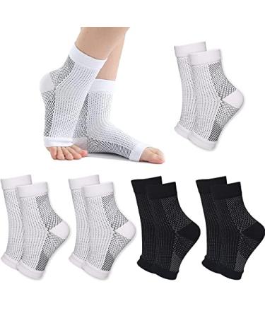 IVYDREVER Neuropathy Socks for Women Men 5 Pairs Socks for Neuropathy Pain Women Ankle Compression Socks Multicolor Large-X-Large