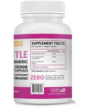 Milk Thistle with Artichoke & Turmeric Supplement - Supports Liver Detox & Support Digestive 60 Veggie Capsule 1 Count (Pack of 1) - Buy Online on GoSupps.com