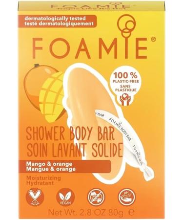 FOAMIE Mango & Orange Moisturising Body Wash Bar. Plastic-Free Soap-Free No Sulphates or Parabens. Made Sustainably in the UK. 100% Vegan and Cruelty free. Environmentally friendly solution. - Buy Online on GoSupps.com